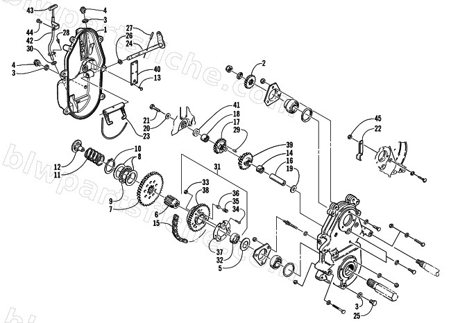 DRIVE/REVERSE DROPCASE ASSEMBLY (Optional) diagram