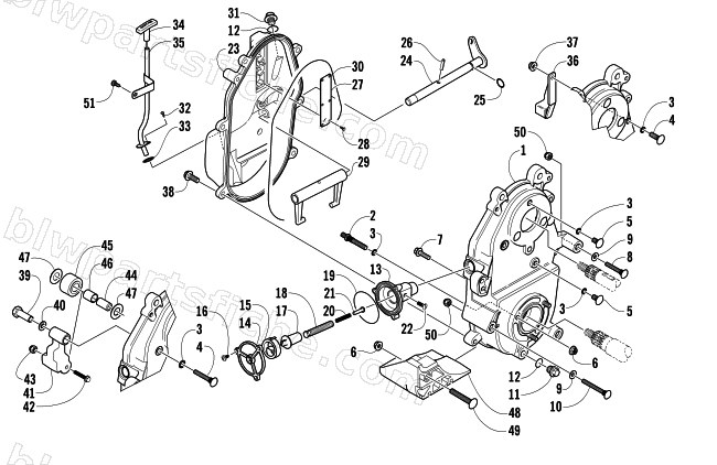 DROPCASE AND CHAIN TENSION ASSEMBLY diagram