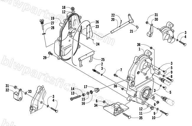 DROPCASE AND CHAIN TENSION ASSEMBLY diagram