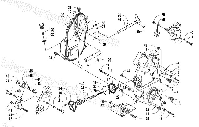DROPCASE AND CHAIN TENSION ASSEMBLY diagram