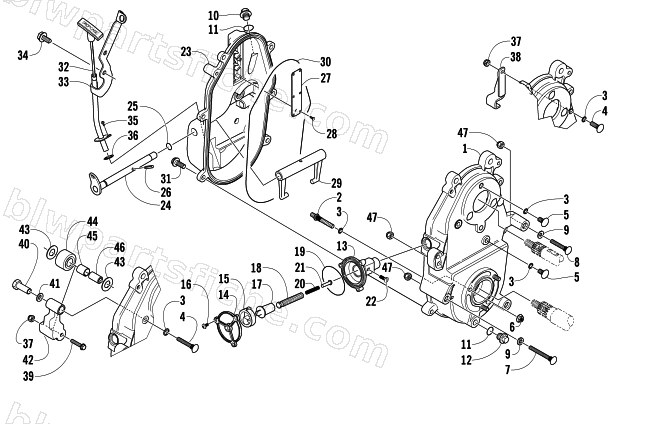 DROPCASE AND CHAIN TENSION ASSEMBLY diagram