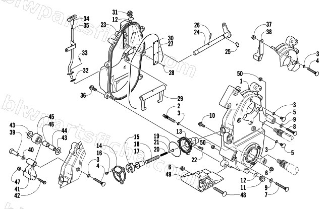 DROPCASE AND CHAIN TENSION ASSEMBLY diagram