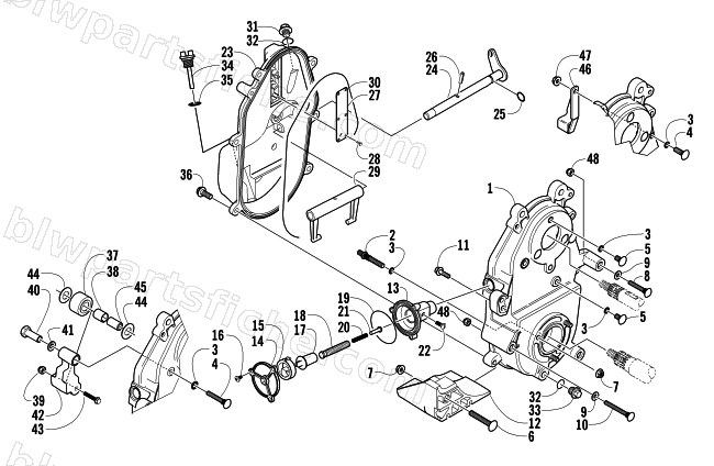 DROPCASE AND CHAIN TENSION ASSEMBLY diagram