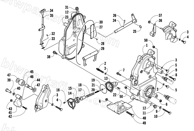 DROPCASE AND CHAIN TENSION ASSEMBLY diagram