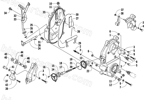 DROPCASE AND CHAIN TENSION ASSEMBLY diagram