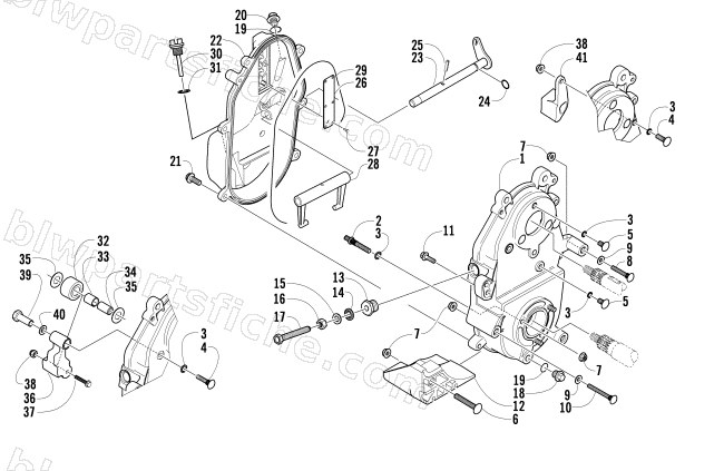 DROPCASE AND CHAIN TENSION ASSEMBLY diagram