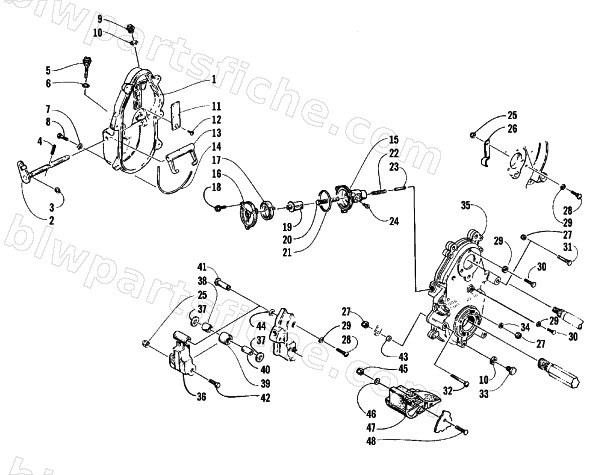 DROPCASE AND CHAIN TENSION ASSEMBLY diagram