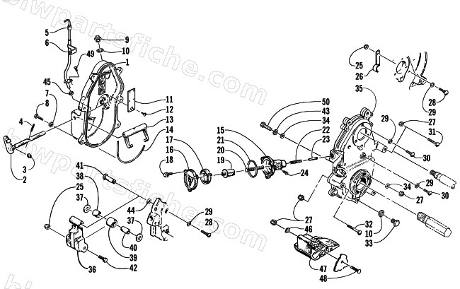 DROPCASE AND CHAIN TENSION ASSEMBLY diagram