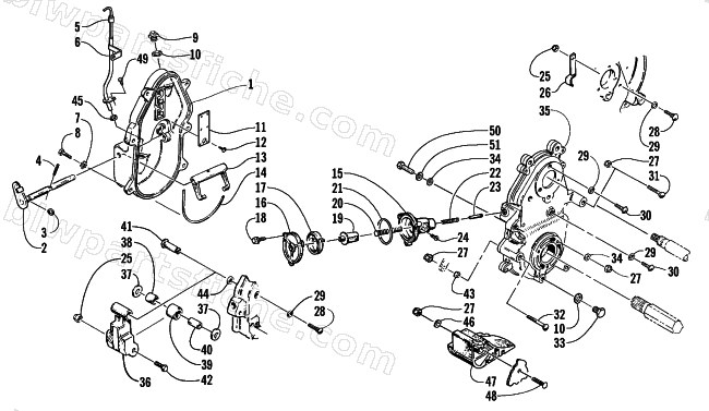 DROPCASE AND CHAIN TENSION ASSEMBLY diagram