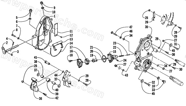 DROPCASE AND CHAIN TENSION ASSEMBLY diagram