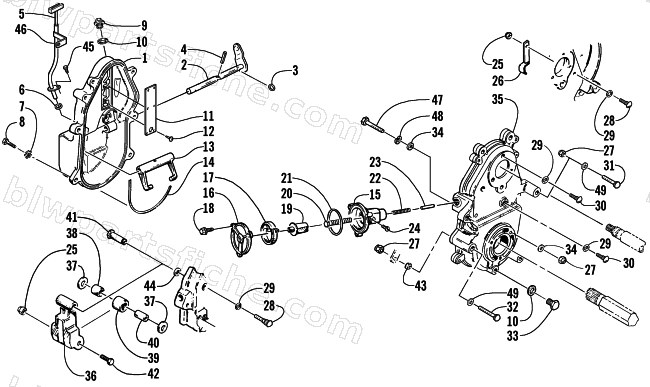 DROPCASE AND CHAIN TENSION ASSEMBLY diagram