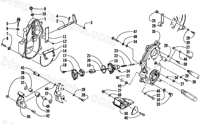 DROPCASE AND CHAIN TENSION ASSEMBLY diagram