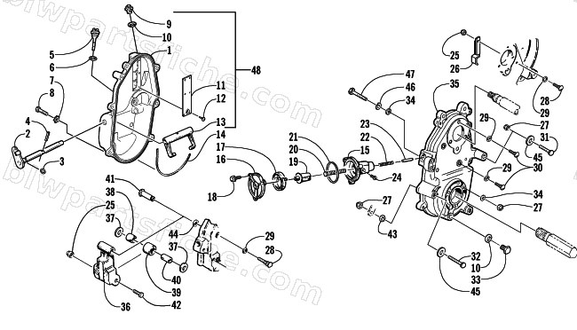 DROPCASE AND CHAIN TENSION ASSEMBLY diagram