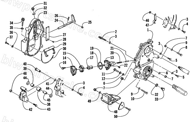 DROPCASE AND CHAIN TENSION ASSEMBLY diagram