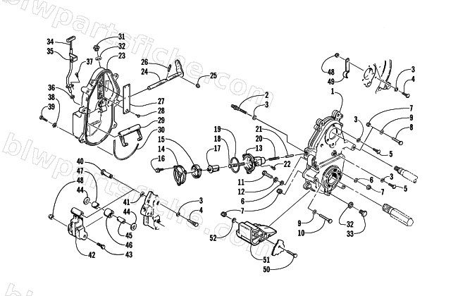DROPCASE AND CHAIN TENSION ASSEMBLY diagram