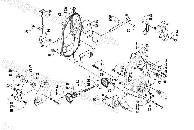 DROPCASE AND CHAIN TENSION ASSEMBLY diagram