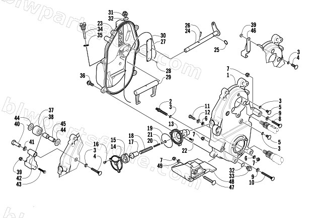 DROPCASE AND CHAIN TENSION ASSEMBLY diagram