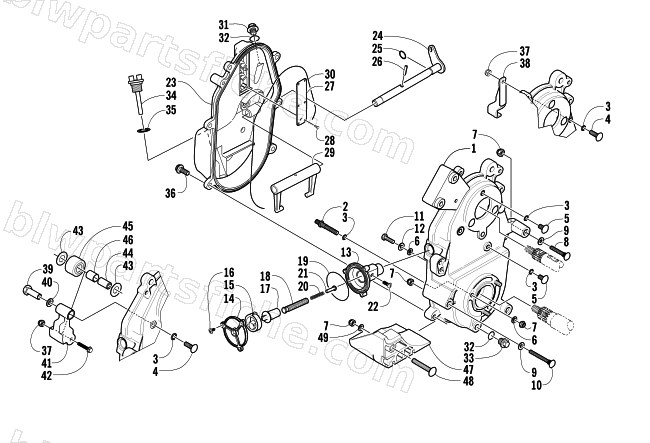 DROPCASE AND CHAIN TENSION ASSEMBLY diagram
