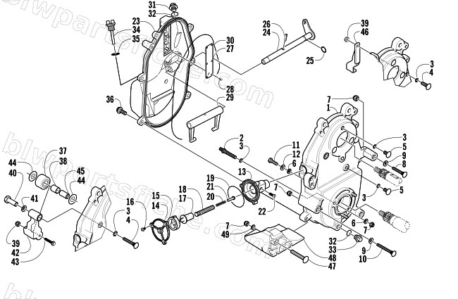 DROPCASE AND CHAIN TENSION ASSEMBLY diagram