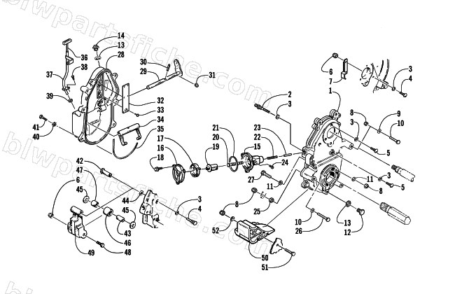 DROPCASE AND CHAIN TENSION ASSEMBLY (ESR) diagram