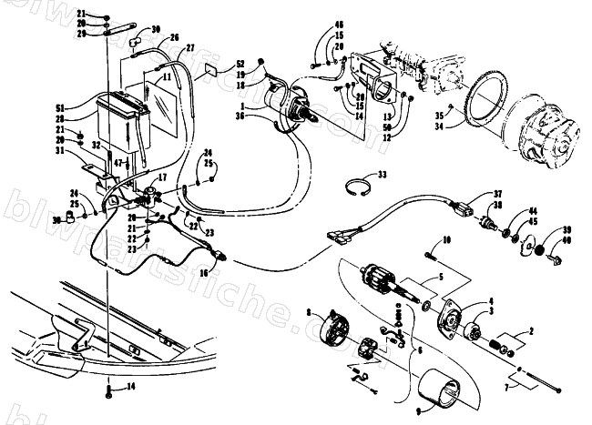 ELECTRIC START ASSEMBLY diagram