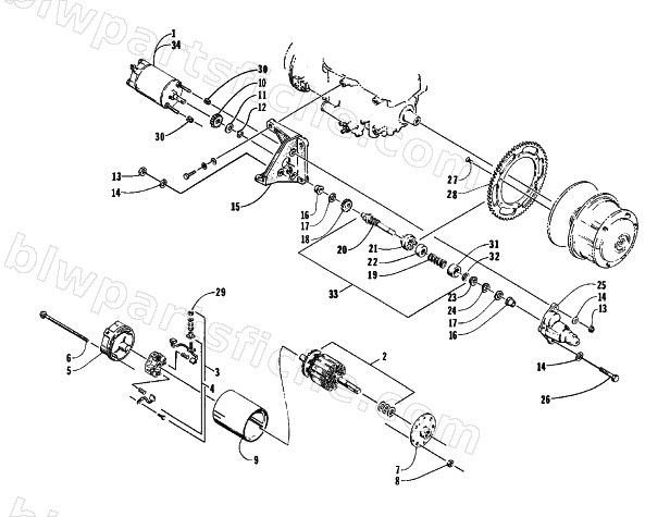 ELECTRIC START - STARTER MOTOR diagram