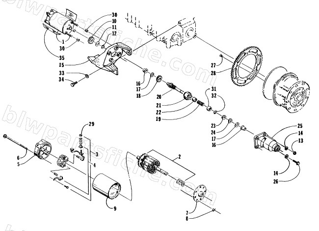 ELECTRIC START - STARTER MOTOR diagram