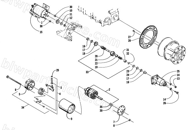 ELECTRIC START - STARTER MOTOR diagram
