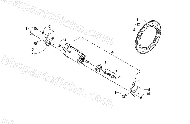 ELECTRIC START - STARTER MOTOR ASSEMBLY diagram