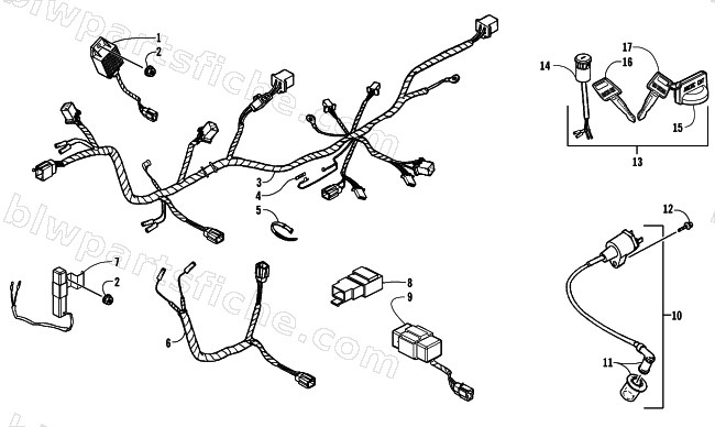 ELECTRICAL AND WIRING HARNESS ASSEMBLY diagram