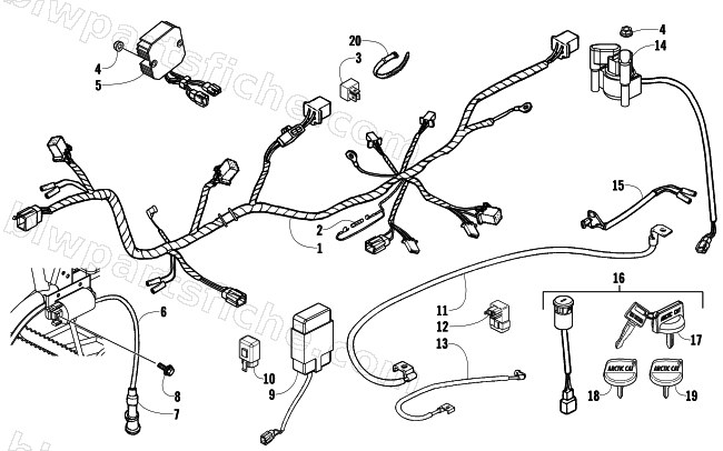 ELECTRICAL AND WIRING HARNESS ASSEMBLY diagram