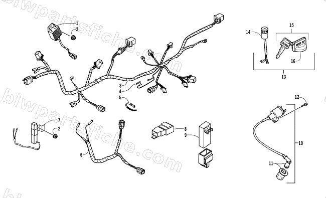 ELECTRICAL AND WIRING HARNESS ASSEMBLY diagram