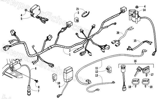 ELECTRICAL AND WIRING HARNESS ASSEMBLY diagram