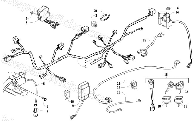ELECTRICAL AND WIRING HARNESS ASSEMBLY diagram
