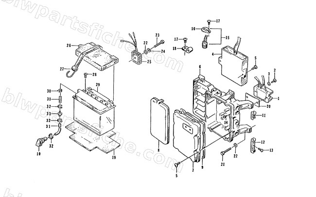 ELECTRICAL MODULE AND BATTERY diagram