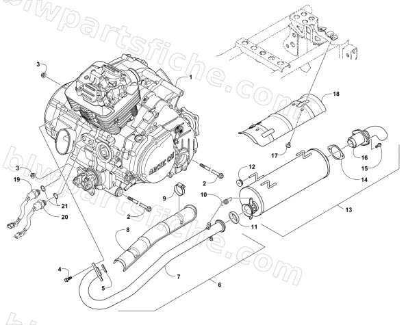 ENGINE AND EXHAUST diagram