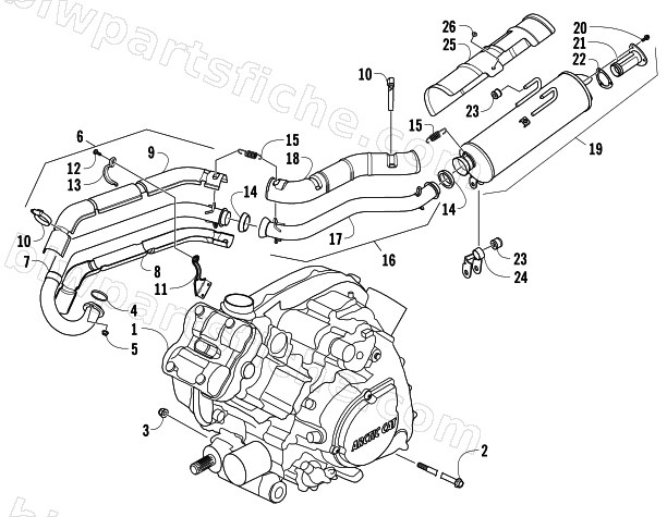 ENGINE AND EXHAUST diagram