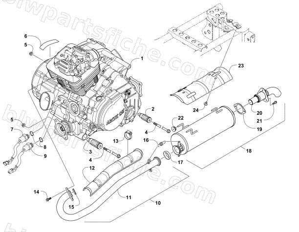 ENGINE AND EXHAUST diagram