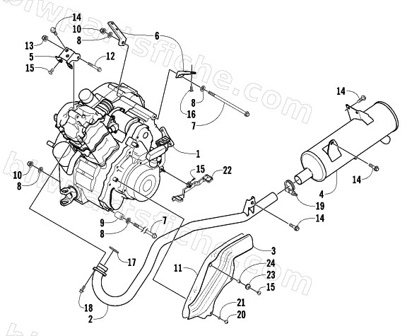 ENGINE AND EXHAUST diagram