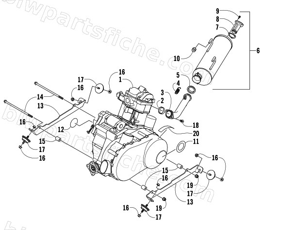 ENGINE AND EXHAUST diagram