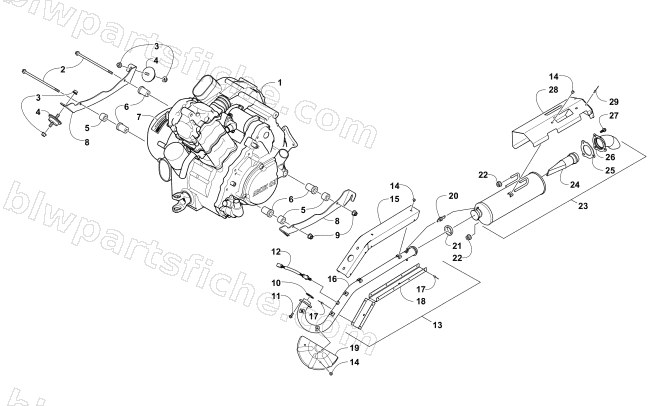 ENGINE AND EXHAUST diagram