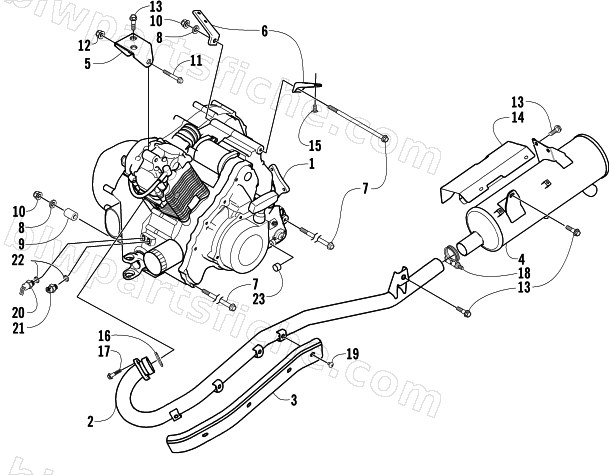 ENGINE AND EXHAUST diagram