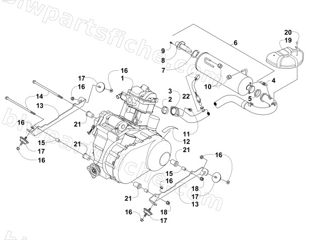 ENGINE AND EXHAUST diagram