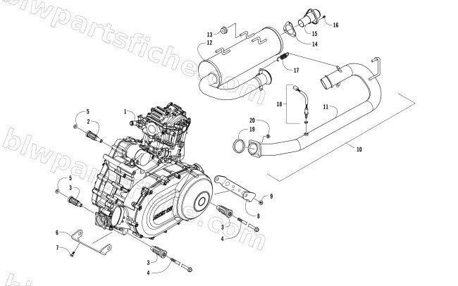 ENGINE AND EXHAUST diagram