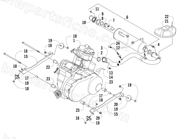 ENGINE AND EXHAUST diagram