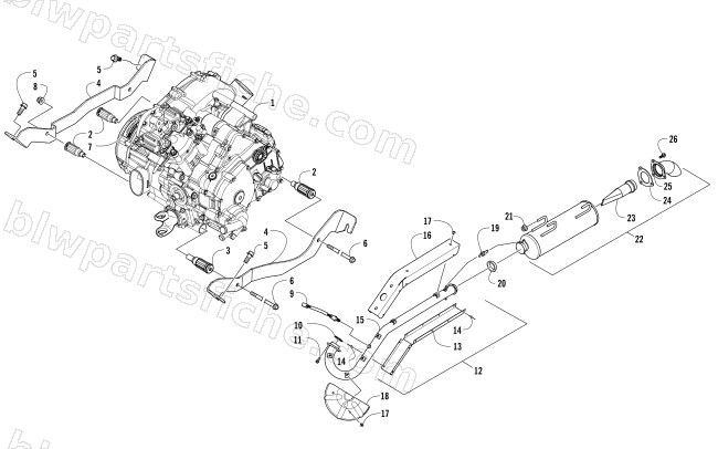 ENGINE AND EXHAUST diagram