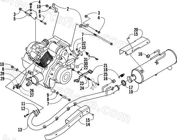 ENGINE AND EXHAUST diagram