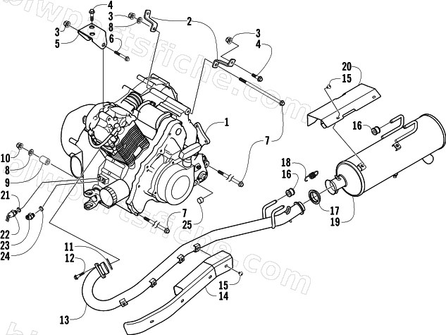 ENGINE AND EXHAUST diagram