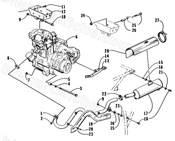 ENGINE AND EXHAUST diagram