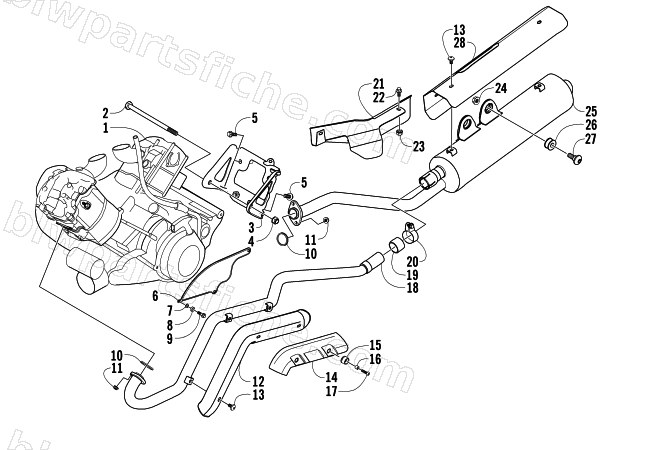 ENGINE AND EXHAUST diagram